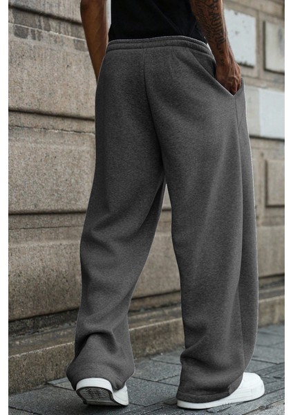 Baggy Bol Kesim Ayarlanabilir Paçalı Unisex Eşofman Altı Gri / Siyah / Antrasit indirimleri