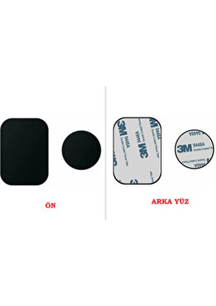 Araç Içi Oto Telefon Tutucular Için Manyetik Mıknatıslı 2 Adet Metal Plaka 3m Yapışkanlı Levha fırsatları