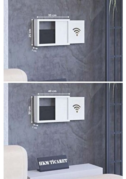 30X40X10 cm Veya 25X35X7 cm Duvar Asılabilir Sigorta ve Modem-Wifi Saklama Kutusu! Saklama Kutusu