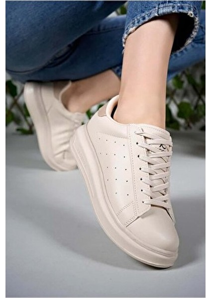 Darkstep 156 Sneaker Unisex Spor Ayakkabı Bej fırsatları