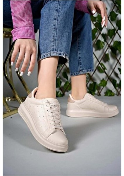 Darkstep 156 Sneaker Unisex Spor Ayakkabı Bej indirimleri