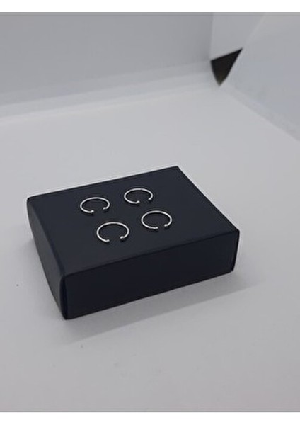 925 Ayar Gümüş (4 Adet) Sıkıştırmalı Halka Hızma( 4'lü Ekonomik Paket) modelleri