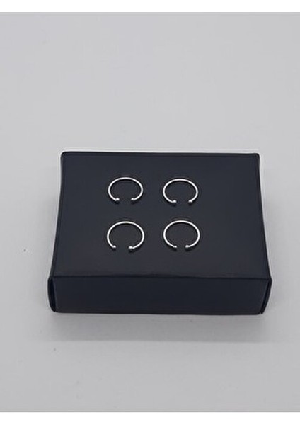 925 Ayar Gümüş (4 Adet) Sıkıştırmalı Halka Hızma( 4'lü Ekonomik Paket) indirimleri