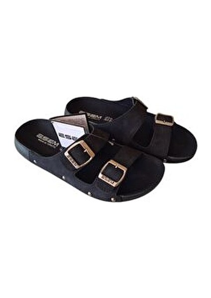 Siyah Çift Toka Ortapedik Yeni Trend Terlik fiyatları