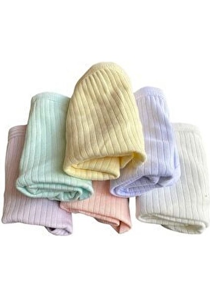 3'lü Kız Çocuk Renkli Likralı Pamuklu Fitilli Boxer Külot fırsatları