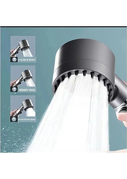 Yeni Nesil Çok Masajlı Fonksiyonlu Ayarlanabilir Arıtmalı Krom Kaplı Duş Başlığı El Duşu (5067) fiyatları