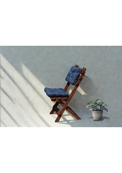 2+1 Sekizgen Bahçe Balkon Mutfak Tipi Minderli(Lacivert) Katlanır Masa-Sandalye Takımı fırsatları