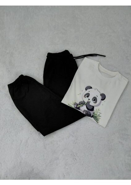 Yüksek Kalite Pamuklu Kısa Kollu Unisex Çocuk Eşofman Takımı