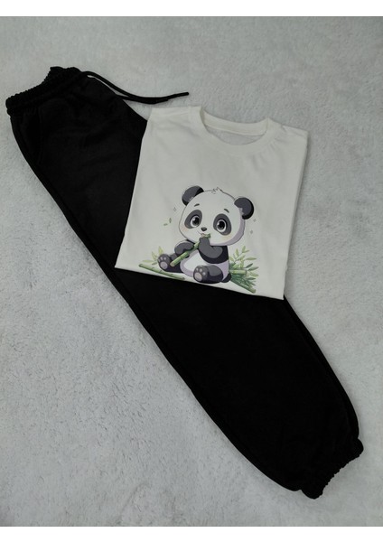 Yüksek Kalite Pamuklu Kısa Kollu Unisex Çocuk Eşofman Takımı