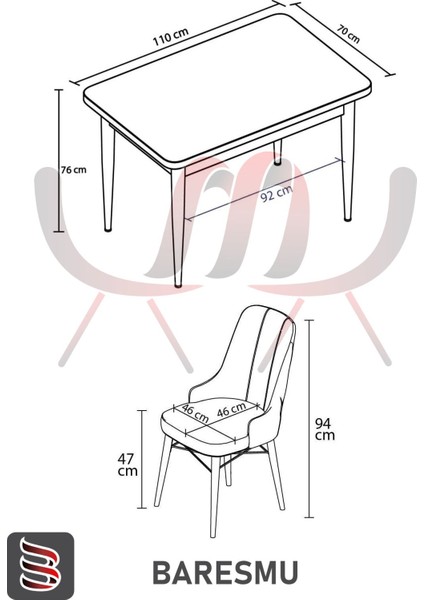 Sera 4 Kişilik Beyaz Sabit Mdf Masa & 4 Adet Baby Face Kumaşlı Sandalye Takımı fiyatları