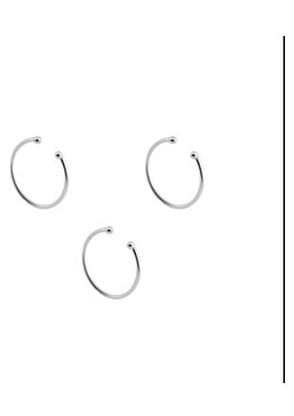 925 Ayar Gümüş Deliksiz 3 Adet Halka Hızma