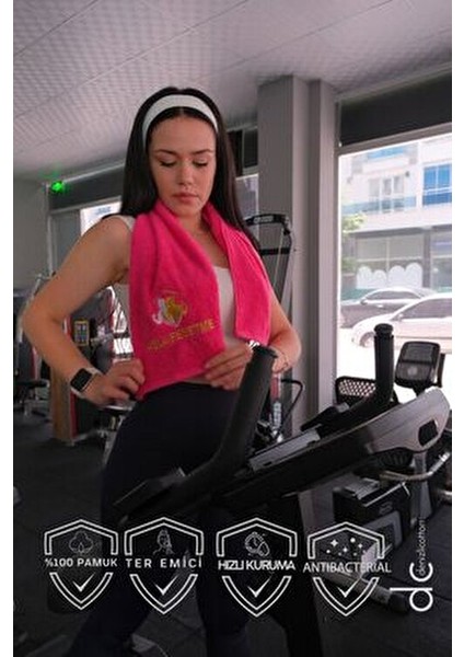 Nakışlı Sporcu Havlusu Pamuklu, Anti Bakteriyel, Ter Emici Fitness Plates Boks Tenis Spor Havlusu fırsatları