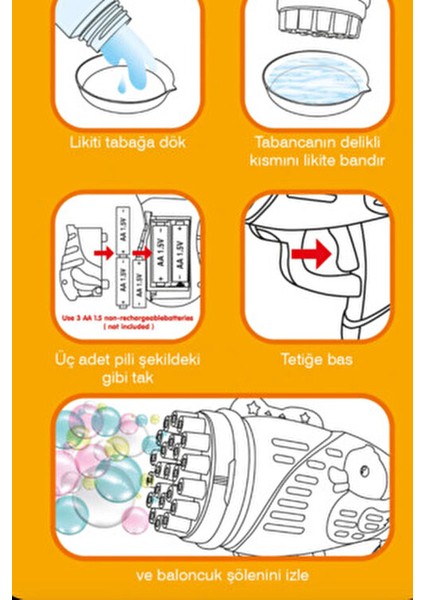 Baloncuk Tabancası Likitli Pilli 23 Delikli Köpük Baloncuk Makinesi Bubble Gun modelleri