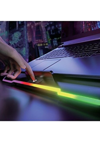 Çift Fanlı 9-17'' Uyumlu Rgb Gaming Laptop Soğutucu Cooling Pad Ayarlanabilir Notebook Altlığı modelleri