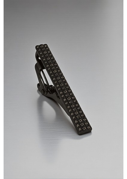 Slim Noktalı Siyah Kravat İğnesi