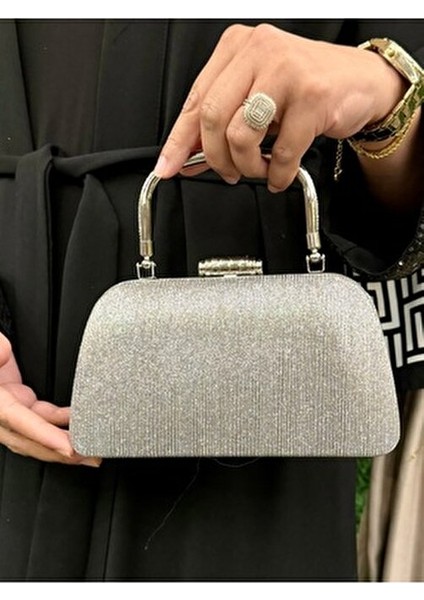 Kadın Simli Tutma Detaylı Abiye Omuz Çantası