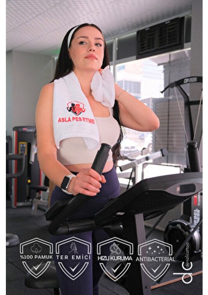 Nakışlı Sporcu Havlusu Pamuklu, Anti Bakteriyel, Ter Emici Fitness Plates Boks Tenis Spor Havlusu modelleri