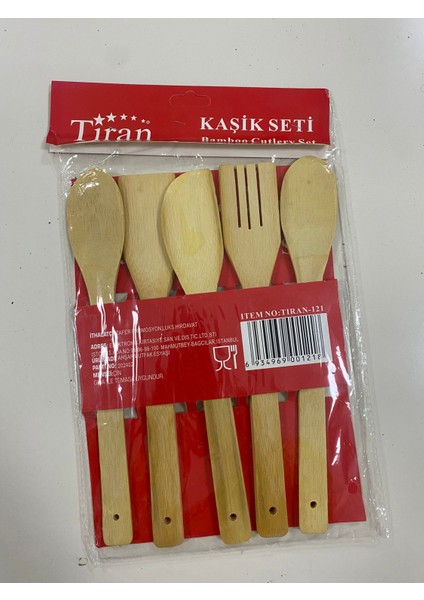Tiran Bambu 5'li Kaşık Seti