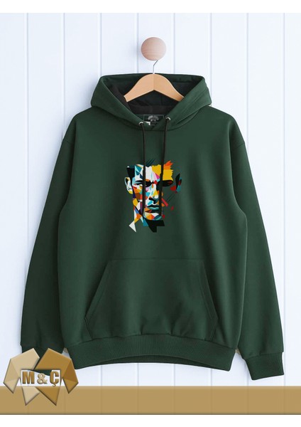 Erkek Kapşonlu Uzun Kollu Sweatshirt Mevsimlik 2 Ip Cristiano Özel Tasarım Cepli Büyük Beden Hodie