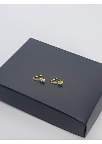 925 Ayar Gümüş (2 Adet) Altın Kaplama Zirkon Taşlı (Deliksiz) ''yıldız'' Hızma(En:4mm Boy 4mm) fiyatları