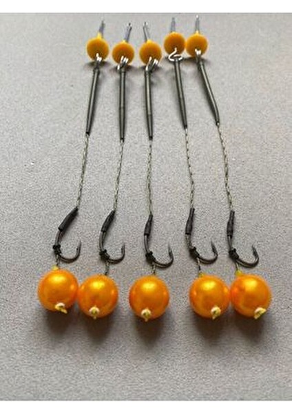 Efsane Turuncu BONCUK(16MM) Sazan Rig Takımı ( 5' Li Set)