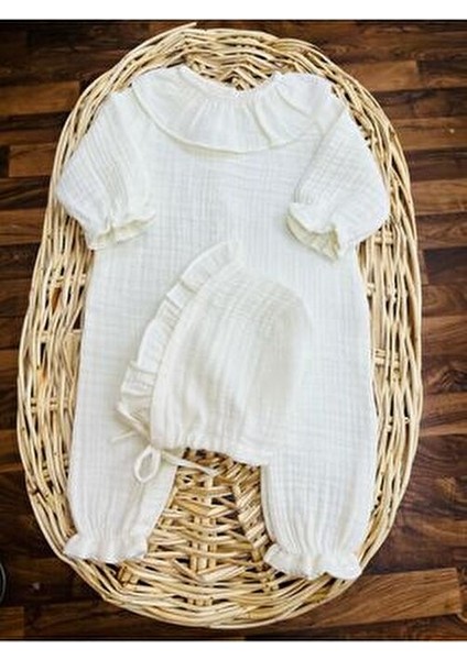 Fırfır Yakalı 2'li Hastane Çıkış Mevlüt Seti %100 Pamuk Organik fırsatları