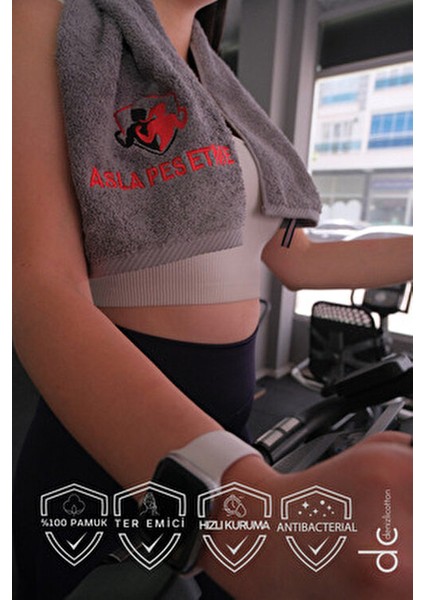 Nakışlı Sporcu Havlusu Pamuklu, Anti Bakteriyel, Ter Emici Fitness Plates Boks Tenis Spor Havlusu fiyatları