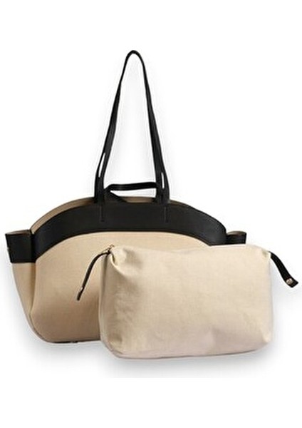 Kadın Kontrast Oversize Tote El ve Omuz Çanta fırsatları