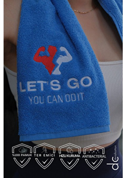 Nakışlı Sporcu Havlusu Pamuklu, Anti Bakteriyel, Ter Emici Fitness Plates Boks Tenis Spor Havlusu fiyatları