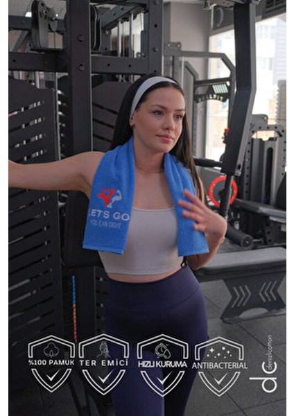 Nakışlı Sporcu Havlusu Pamuklu, Anti Bakteriyel, Ter Emici Fitness Plates Boks Tenis Spor Havlusu modelleri