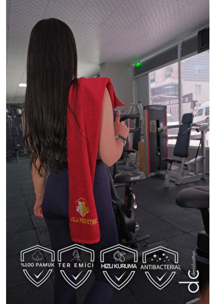 Nakışlı Sporcu Havlusu Pamuklu, Anti Bakteriyel, Ter Emici Fitness Plates Boks Tenis Spor Havlusu fırsatları