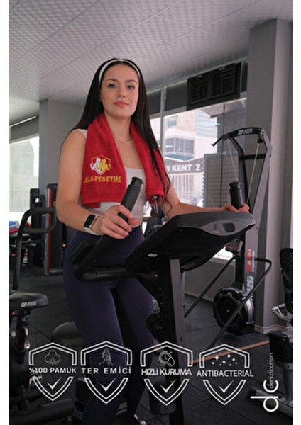 Nakışlı Sporcu Havlusu Pamuklu, Anti Bakteriyel, Ter Emici Fitness Plates Boks Tenis Spor Havlusu indirimleri