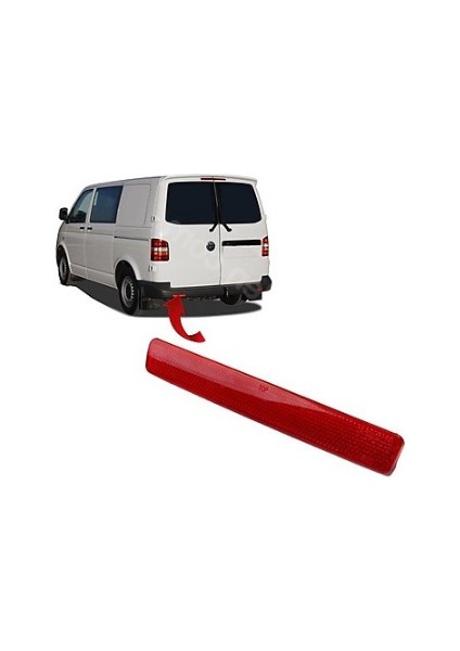 Volkswagen Transporter T5 2004-2010 Arası Modeller Arka Tampon Sol Reflektörü Kedi Gözü 7E0945105