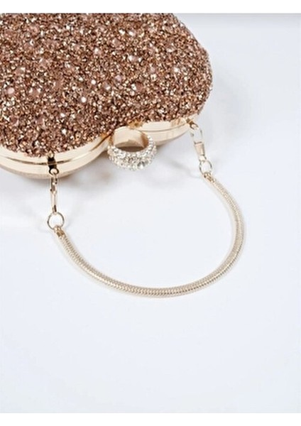 Kadın Abiye Kalpli Taşlı Abiye Çantası modelleri