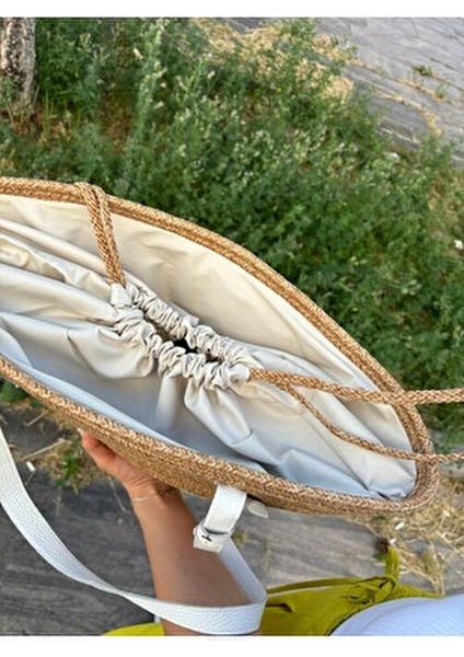 Aura Kadın Jüt Hasır Çanta Ergonomik Deri Saplarla Şık ve Fonksiyonel Tasarım fiyatları