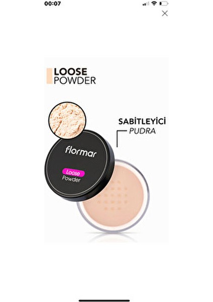 Loose Powder Sabitleyici Pudra 01 Pale Sand