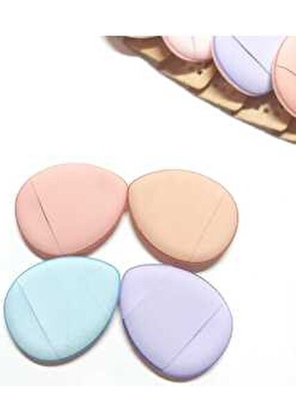 Parmak Mini Makyaj Süngeri - Puf Kapatıcı, Allık, Pudra, Rötuş Süngeri 4 Adet modelleri