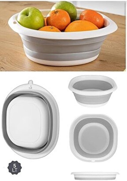 Yeni Nesil Badya Leğen Katlanabilir 5 Lt Rnva 1034239