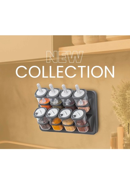 Stand Baharatlık Kapaklı 8li Set