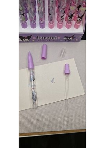 Sanrio Kawaii Kuromi Figürlü Tükenmez Kalem ve Parfüm Kolanya Şişesi Okul Öncesi Öğrenci Hediye 1ADT fiyatları