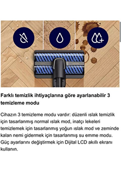Islak & Kuru Aqua Yeni Hibrit Motorlu Ultra Premium Kablosuz Dikey Süpürge, Kendini Temizleme,lmbdr indirimleri