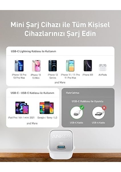 511 Nano Pro 30W Usb-C Şarj Cihazı - A2147 fırsatları