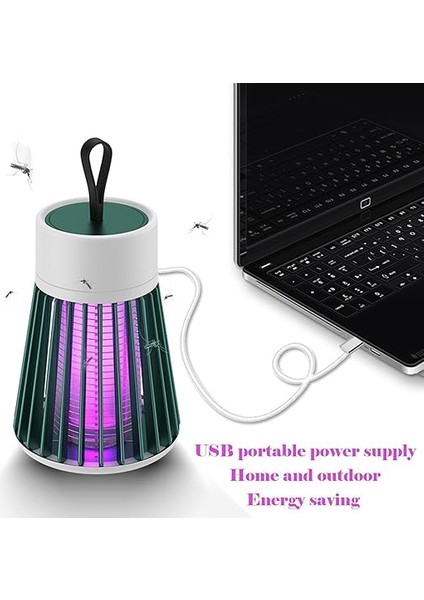 Elektrikli Sivrisinek Kovucu,taşınabilir Uv Sinek Kapanı, USB Şarj Edilebilir Sivrisinek Öldürücü Lambası, Sessiz Verimli Böcek Sinek Tuzağı, Iç ve Dış Mekan, Bahçe, Kamp Için (Yeşil+Gri) modelleri