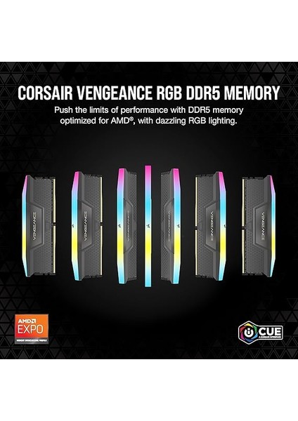 Vengeance Rgb 64GB (2X32GB) Ddr5 6000MHZ CL30 Amx Expo Ram - CMH64GX5M2B6000Z30 fiyatları