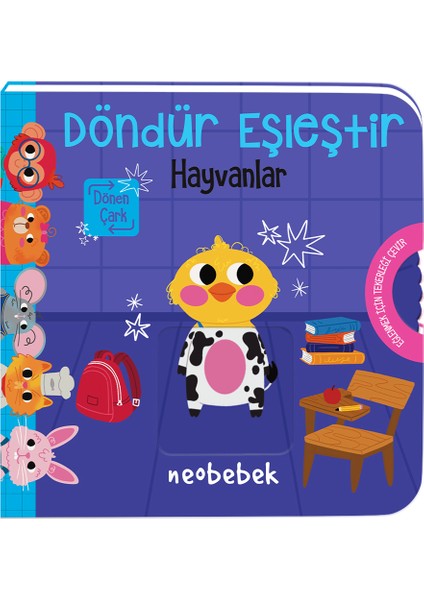 Döndür Eşleştir - Hayvanlar - Çarklı Kitap