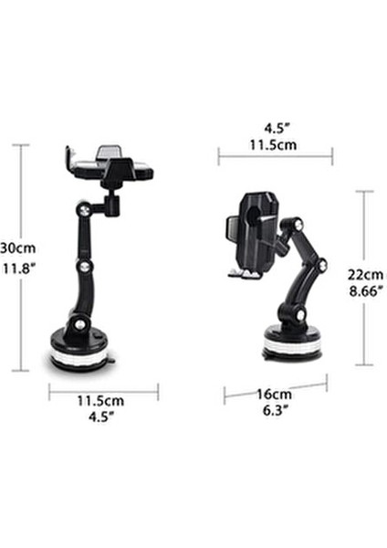 360 Derece Dönebilen Ayarlanabilir Araç Içi Telefon Tutucu CH-1260 fiyatları