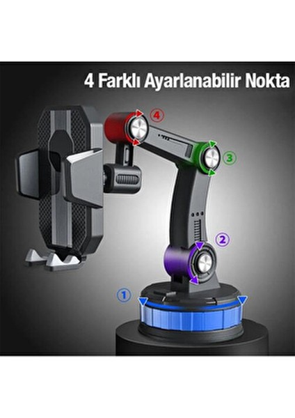 360 Derece Dönebilen Ayarlanabilir Araç Içi Telefon Tutucu CH-1260 modelleri
