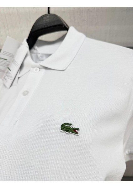 Premium Erkek Beyaz Polo Yaka Tişört