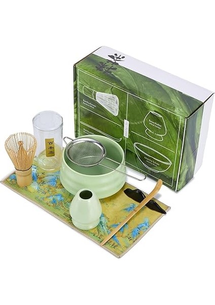 7 Adet Matcha Çırpma Teli Seti, Matcha Latte Kahve Çay Yapımı Için Seramik Kase, Bambu Çırpma Teli ve Tutucu, Paslanmaz Elek, Kepçe ve Çay Bezi ile Matcha Kiti fiyatları