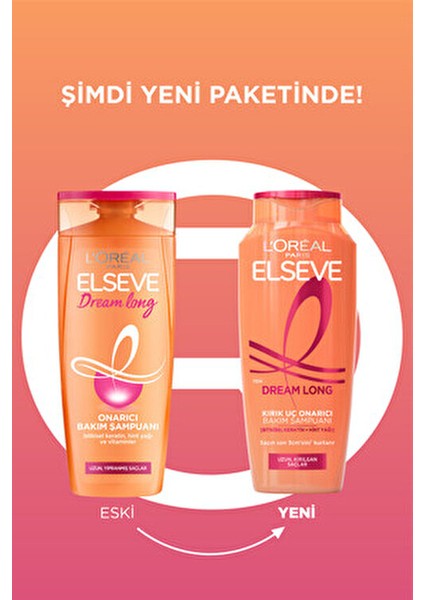 5'li 400ML Dream Long Onarıcı Bakım Şampuan + 175ML Saç Kremi Seti